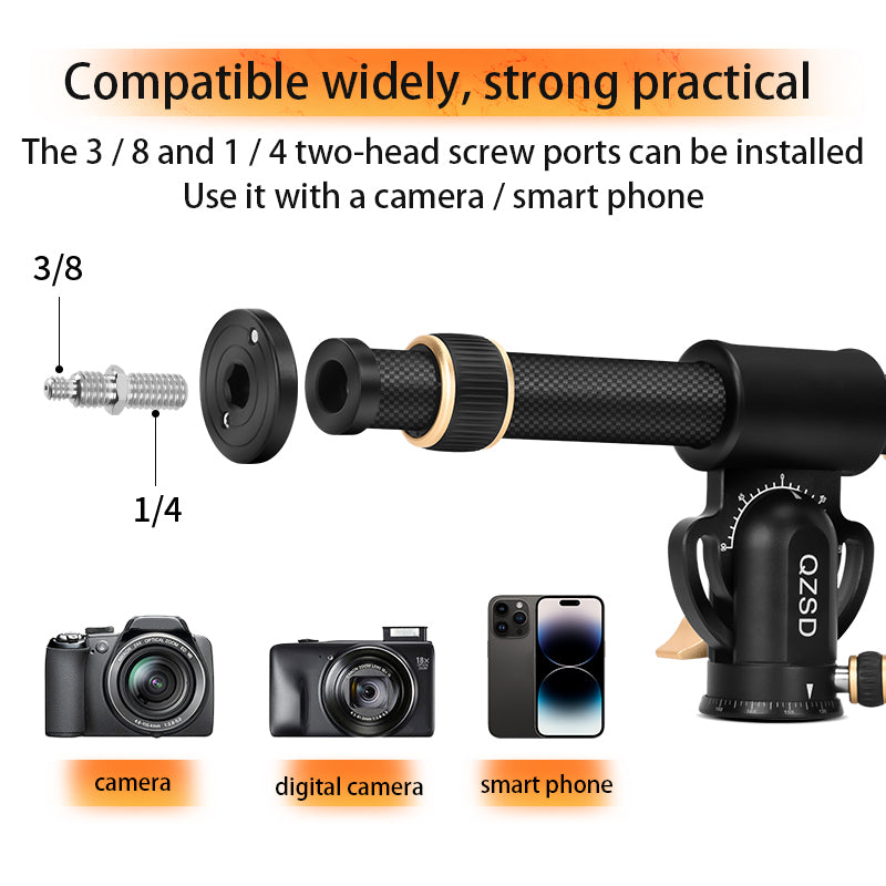 Q-YT03C Telescopic Tripod Extender Adjustable Extension Tube Tripod Stick Rod for Tripod Gimbal SLR Camera Q-YT03C Telescopic Tripod Extender Adjustable Extension Tube Tripod Stick Rod for Tripod Gimbal SLR Camera